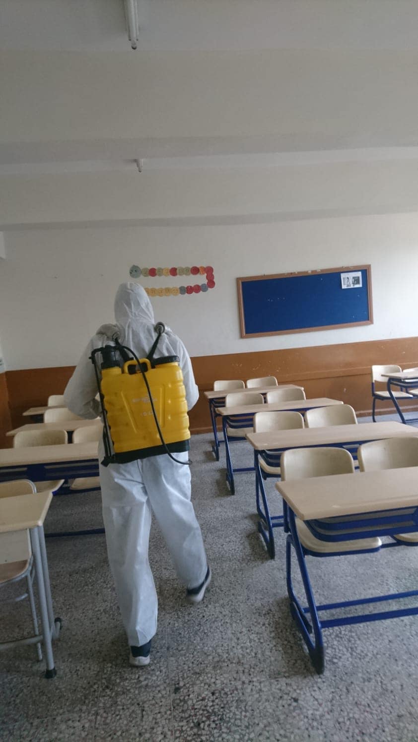 Büyükkarıştıran’da Okullar Dezenfekte Edildi (2)