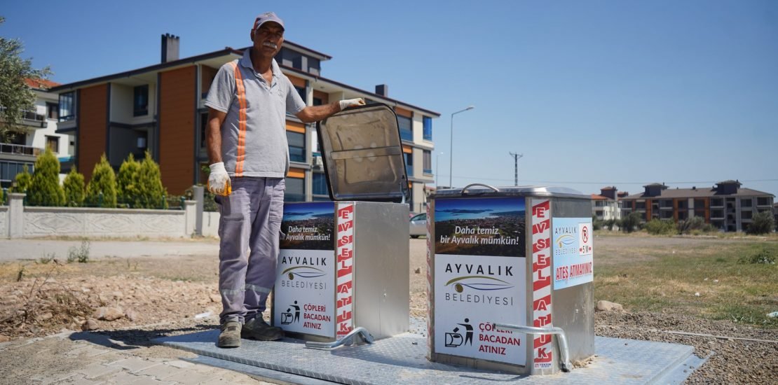 Ayvalık’ta Konteynerler Yeraltına Alınıyor (4)