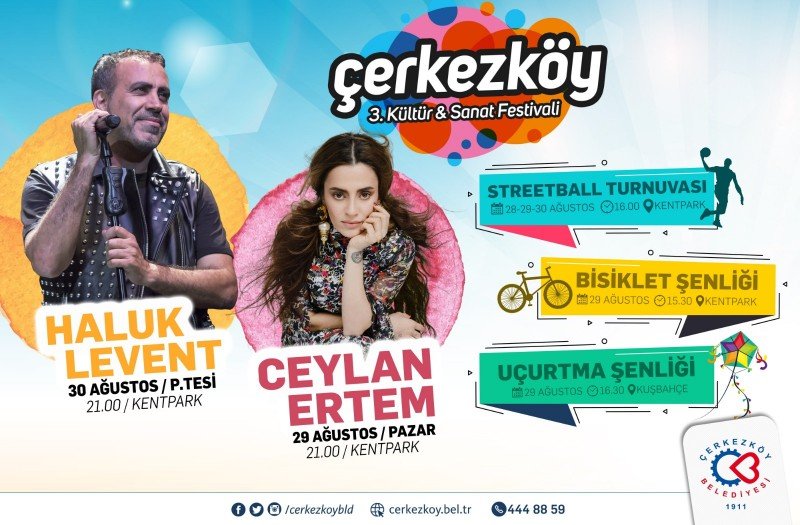 Çerkezköy 3. Kültür ve Sanat Festivalimiz 3 Gün Sürecek