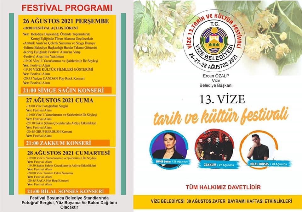 Vize Kültür ve Sanat Festivali Başladı