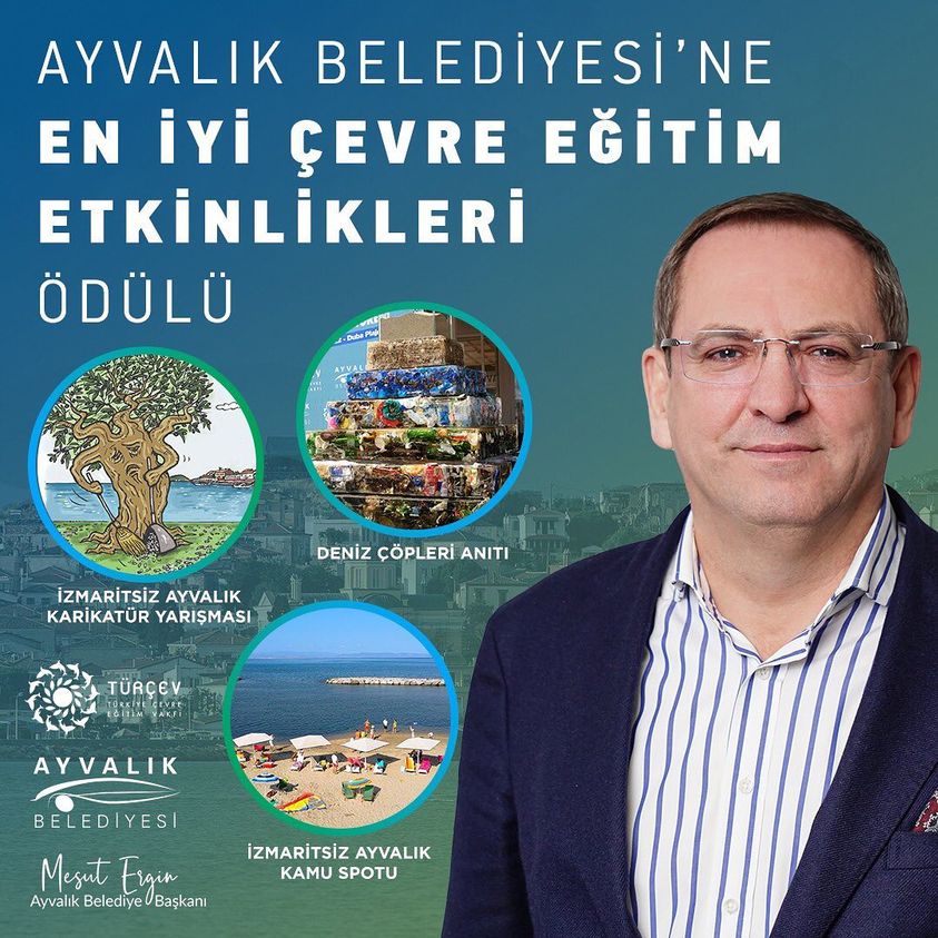 Türkiye Çevre Eğitim Vakfı’ndan Ayvalık Belediyesi’ne ‘En İyi Çevre Eğitim Etkinlikleri’ Ödülü